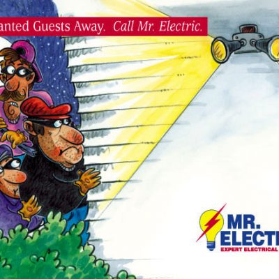 Postcard design for Mr. Electric franchisees/Waco, TX